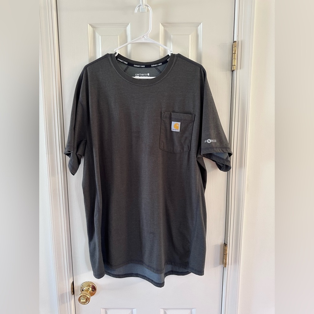 Carhartt Force Mens XL Gray Pocket T-Shirt Relaxed Fit